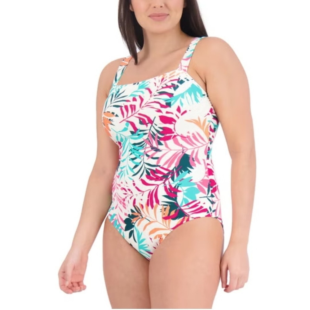 Eddie Bauer Swim Tropical Floral One Piece Swimsuit Size Large